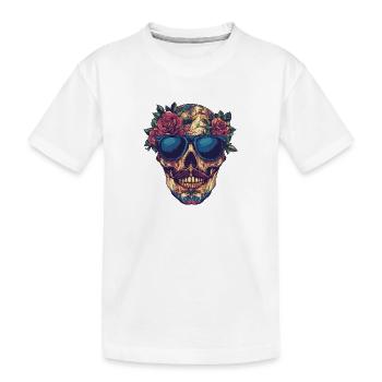 Squelette coloré - T-shirt bio Premium Enfant - blanc - Devant