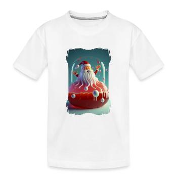 Weihnachtsmann-Gelee - Kinder Premium Bio T-Shirt - Weiß - Vorne