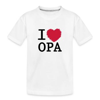 J'aime le grand-papa - T-shirt bio Premium Enfant - blanc - Devant