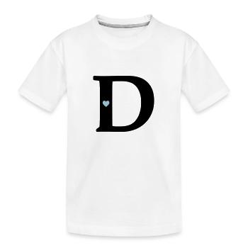 Buchstabe D Anfangsbuchstabe - Kinder Premium Bio T-Shirt - Weiß - Vorne