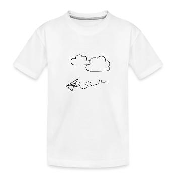 Avion en papier - T-shirt bio Premium Enfant - blanc - Devant