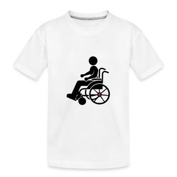 Rollstuhl Eingeschränkt - Kinder Premium Bio T-Shirt - Weiß - Vorne