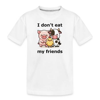Je ne mange pas mes amis - T-shirt bio Premium Enfant - blanc - Devant