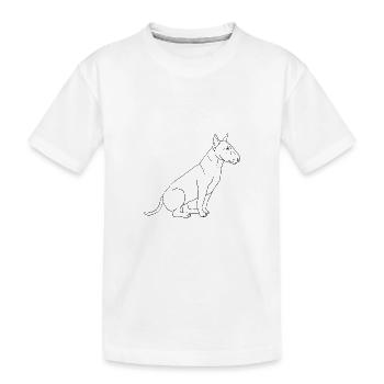 Bullterrier - Kinder Premium Bio T-Shirt - Weiß - Vorne