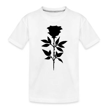 Rose noire - T-shirt bio Premium Enfant - blanc - Devant