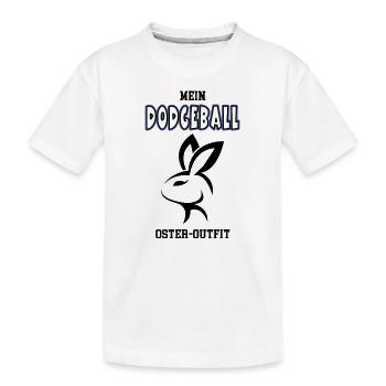 Dodgeball Spieler Ostern Dodgeballer Völkerball - Kinder Premium Bio T-Shirt - Weiß - Vorne