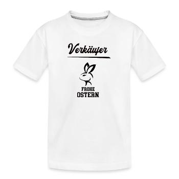Verkäufer Ostern Geschenk Einzelhandel Verkauf - Kinder Premium Bio T-Shirt - Weiß - Vorne