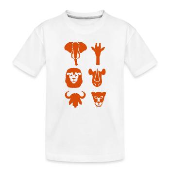 Afrika Wildnis Tiere - Kinder Premium Bio T-Shirt - Weiß - Vorne