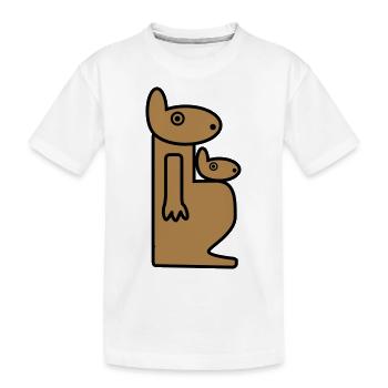 Kangaroo | Mother & Child | Pregnancy | infant - Kids' Premium Organic T-Shirt - white - Front