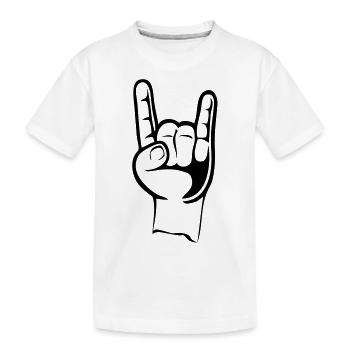 Rock and roll de la main - T-shirt bio Premium Enfant - blanc - Devant