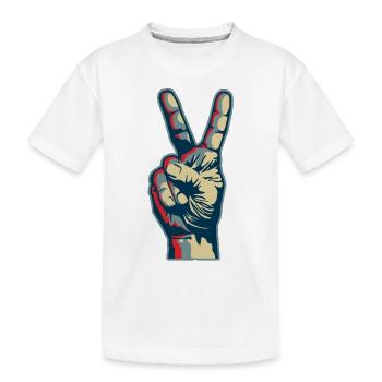 Peace hand - T-shirt bio Premium Enfant - blanc - Devant