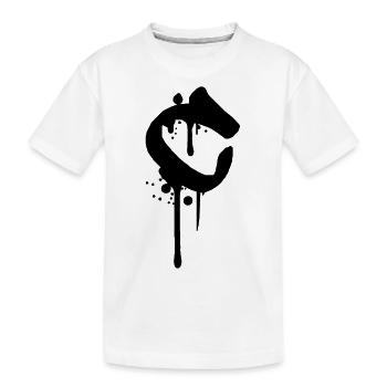 C graffiti drops Farbklex blood spray - Kids' Premium Organic T-Shirt - white - Front