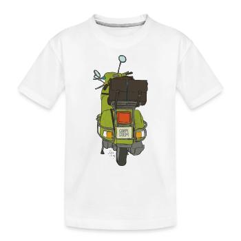 2 roues - T-shirt bio Premium Enfant - blanc - Devant