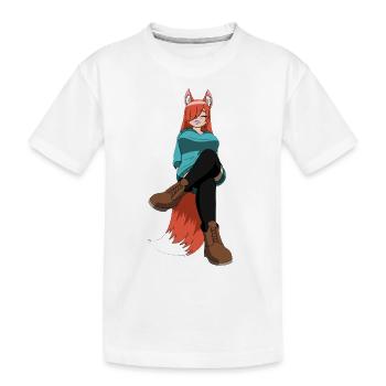 Marcel jambes croisée - T-shirt bio Premium Enfant - blanc - Devant