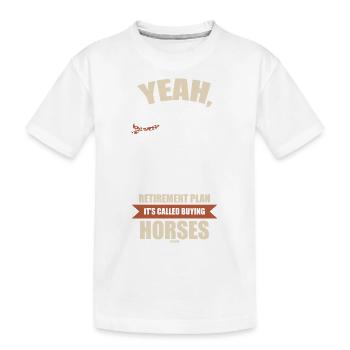 Rente alt Oma Opa Pferdeliebhaber Geschenk - Kinder Premium Bio T-Shirt - Weiß - Vorne
