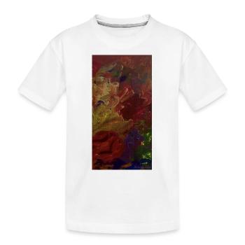 Kunst Gemälde Farbenfroh - Kinder Premium Bio T-Shirt - Weiß - Vorne
