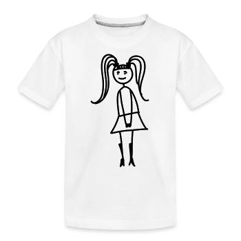 gothic girl - Kinder Premium Bio T-Shirt - Weiß - Vorne