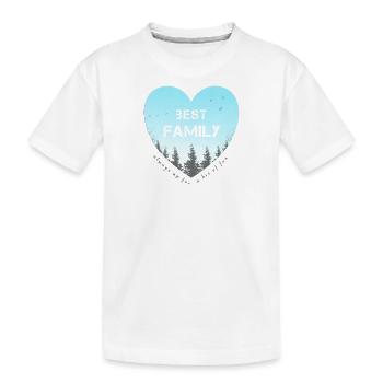 best family - Kinder Premium Bio T-Shirt - Weiß - Vorne