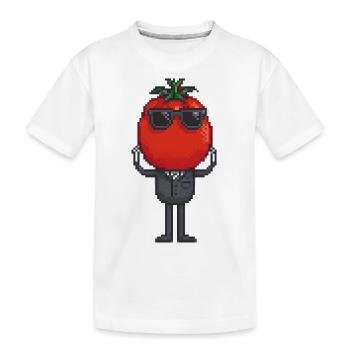 Tomato in Tux - Kids' Premium Organic T-Shirt - white - Front