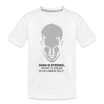 L’HOMME EST FORT - T-shirt bio Premium Enfant - blanc - Devant