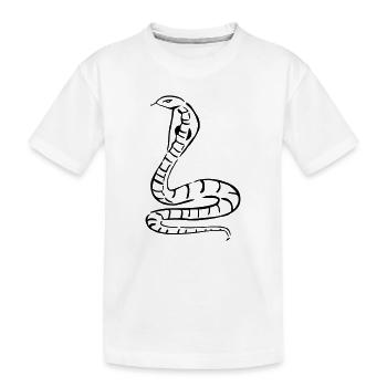 snake - Kids' Premium Organic T-Shirt - white - Front