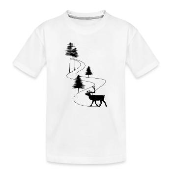 Skandinavien Straße Rentier - Kinder Premium Bio T-Shirt - Weiß - Vorne