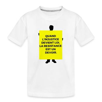 Ungerechtigkeit - Kinder Premium Bio T-Shirt - Weiß - Vorne