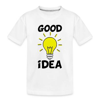 Die richtige Idee - Kinder Premium Bio T-Shirt - Weiß - Vorne