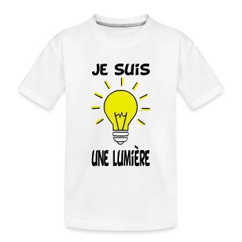 Je suis une lumière - T-shirt bio Premium Enfant - blanc - Devant
