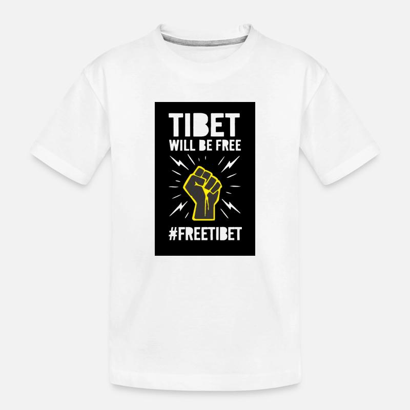 Le Tibet sera libre. Conception de protestation. - T-shirt bio Premium Enfant - blanc