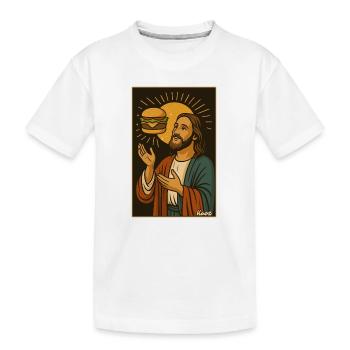 Burger Blessing Sunrise - Kids' Premium Organic T-Shirt - white - Front