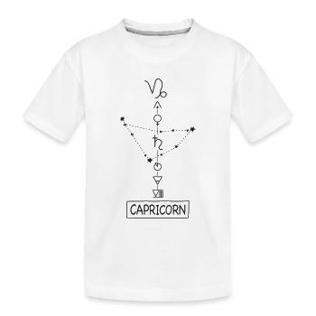Capricorne - Zodiaque Capricorne - Noir - T-shirt bio Premium Enfant - blanc - Devant