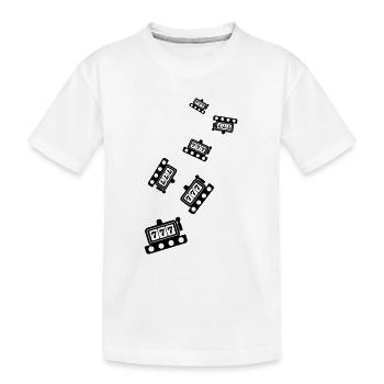 One-armed bandit silhouette icon - Kids' Premium Organic T-Shirt - white - Front