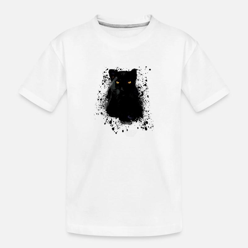 panthère noire, panthère, chat, emo, punk, graffiti - T-shirt bio Premium Enfant - blanc