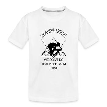 Racer - Kids' Premium Organic T-Shirt - white - Front
