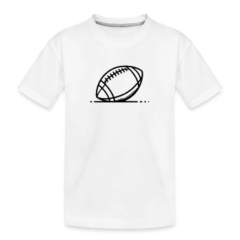 Football américain Peau de cochon Line Art Design - noir - T-shirt bio Premium Enfant - blanc - Devant