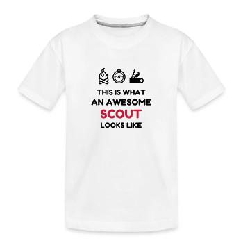 Scout / Scouting / Pfadfinder / Pfadfinderin - Kinder Premium Bio T-Shirt - Weiß - Vorne