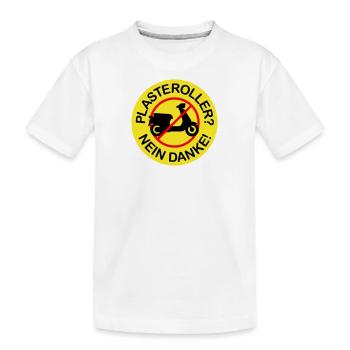 Plasteroller? Nein Danke! (3-farbig) - Kinder Premium Bio T-Shirt - Weiß - Vorne
