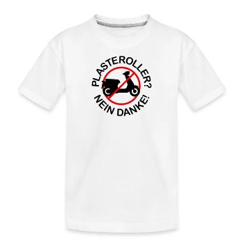 Plasteroller? Nein Danke! (2-farbig) - Kinder Premium Bio T-Shirt - Weiß - Vorne