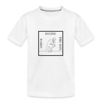 Denken Sie in der Box - Kinder Premium Bio T-Shirt - Weiß - Vorne