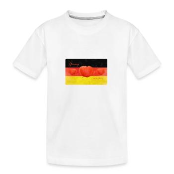 Germany Poppy Germany Flag - Kids' Premium Organic T-Shirt - white - Front