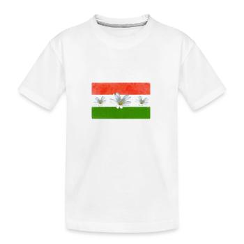 Drapeau de la Hongrie Drapeau hongrois - T-shirt bio Premium Enfant - blanc - Devant