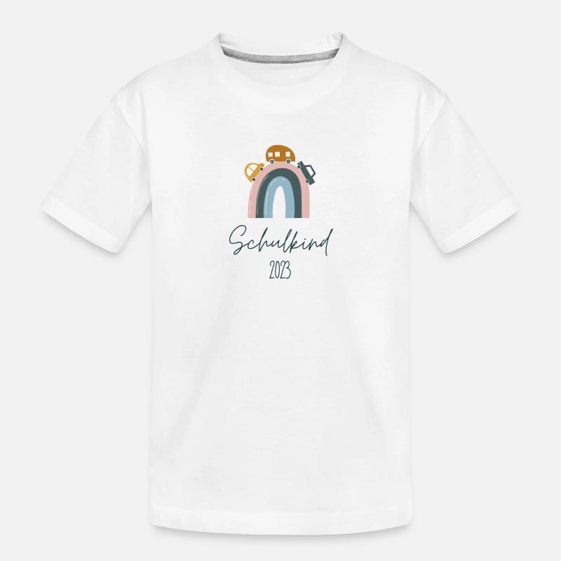 Schulkind 2023 - Kinder Premium Bio T-Shirt - Weiß