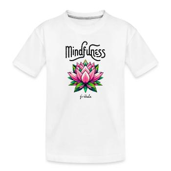 Mindfulness My Formula: Vibrant Lotus Bloom - Kids' Premium Organic T-Shirt - white - Front