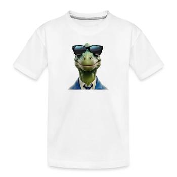 Dinosaurier - Kinder Premium Bio T-Shirt - Weiß - Vorne