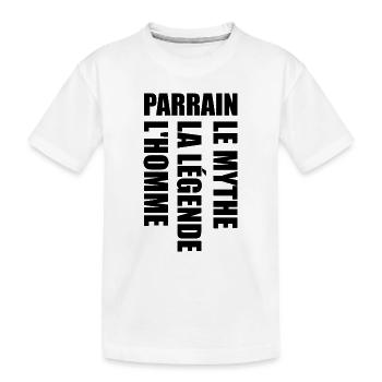 Meilleur Parrain - Super Parrain - T-shirt bio Premium Enfant - blanc - Devant