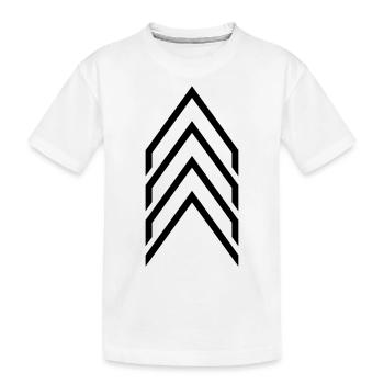 Rang 3 - Kinder Premium Bio T-Shirt - Weiß - Vorne