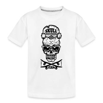 skate-skull - T-shirt bio Premium Enfant - blanc - Devant