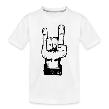 Rock and roll de la main - T-shirt bio Premium Enfant - blanc - Devant