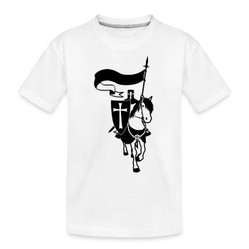 cavalier_templier - T-shirt bio Premium Enfant - blanc - Devant